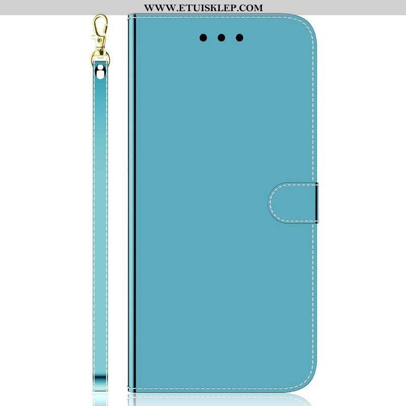 Etui Folio do iPhone 13 Mini Osłona Lusterka Ze Sztucznej Skóry